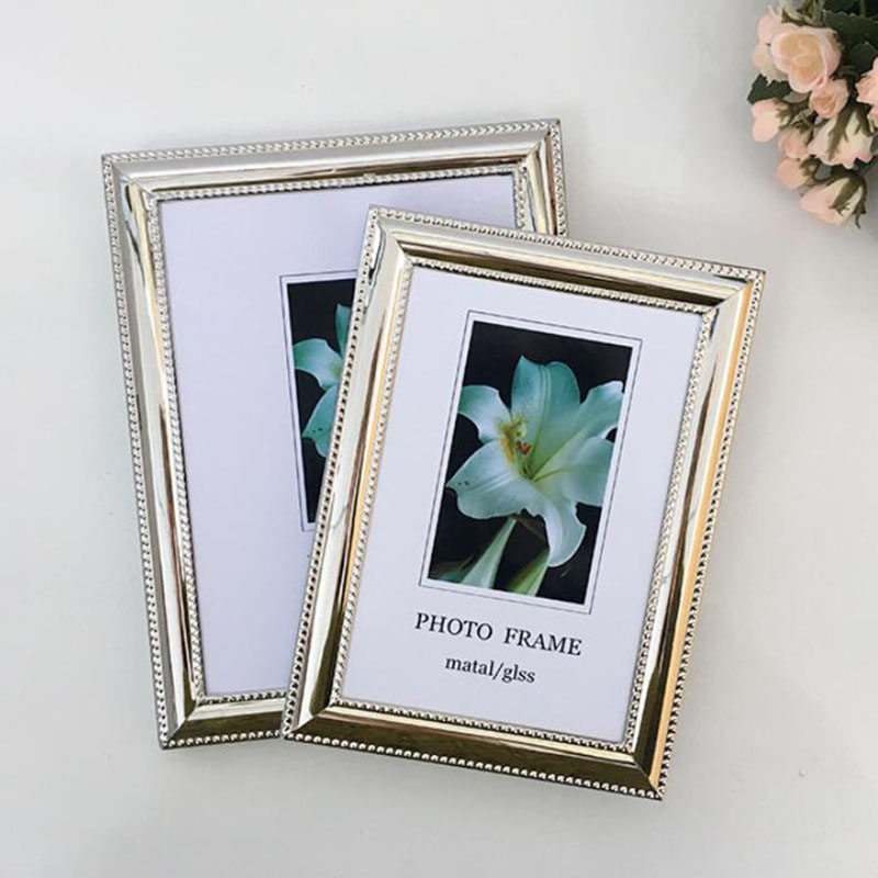 Bamboo Photo Frame - Cadre photo rectangulaire en métal couleur