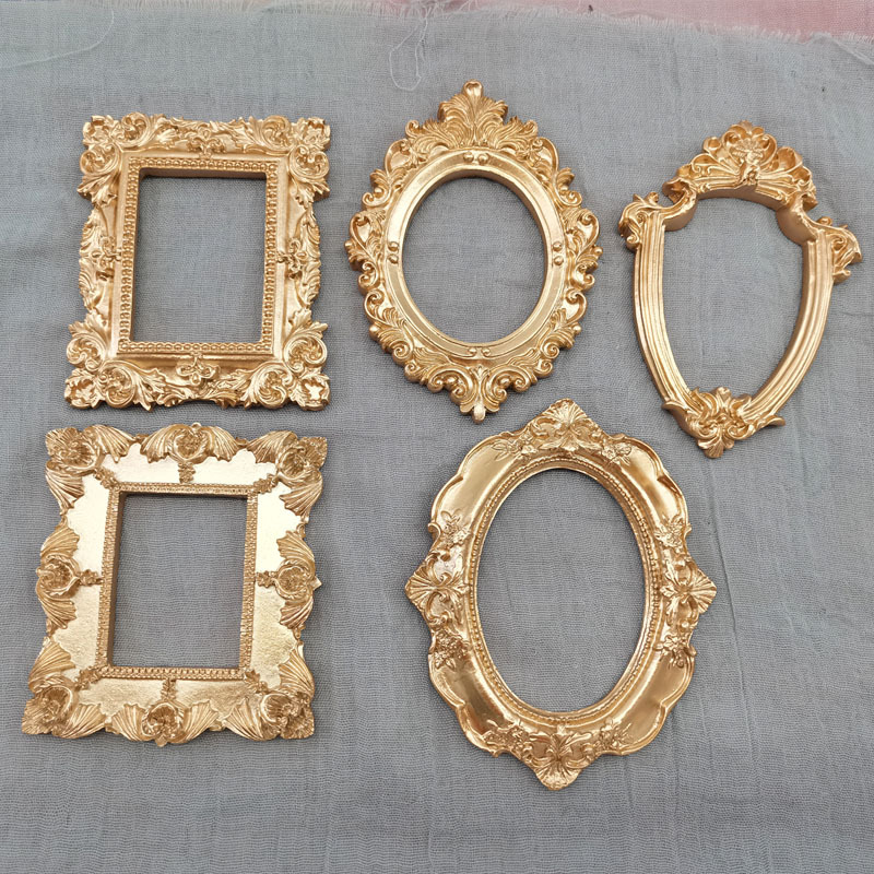 Bamboo Photo Frame - Mini petit cadre photo doré, accessoires