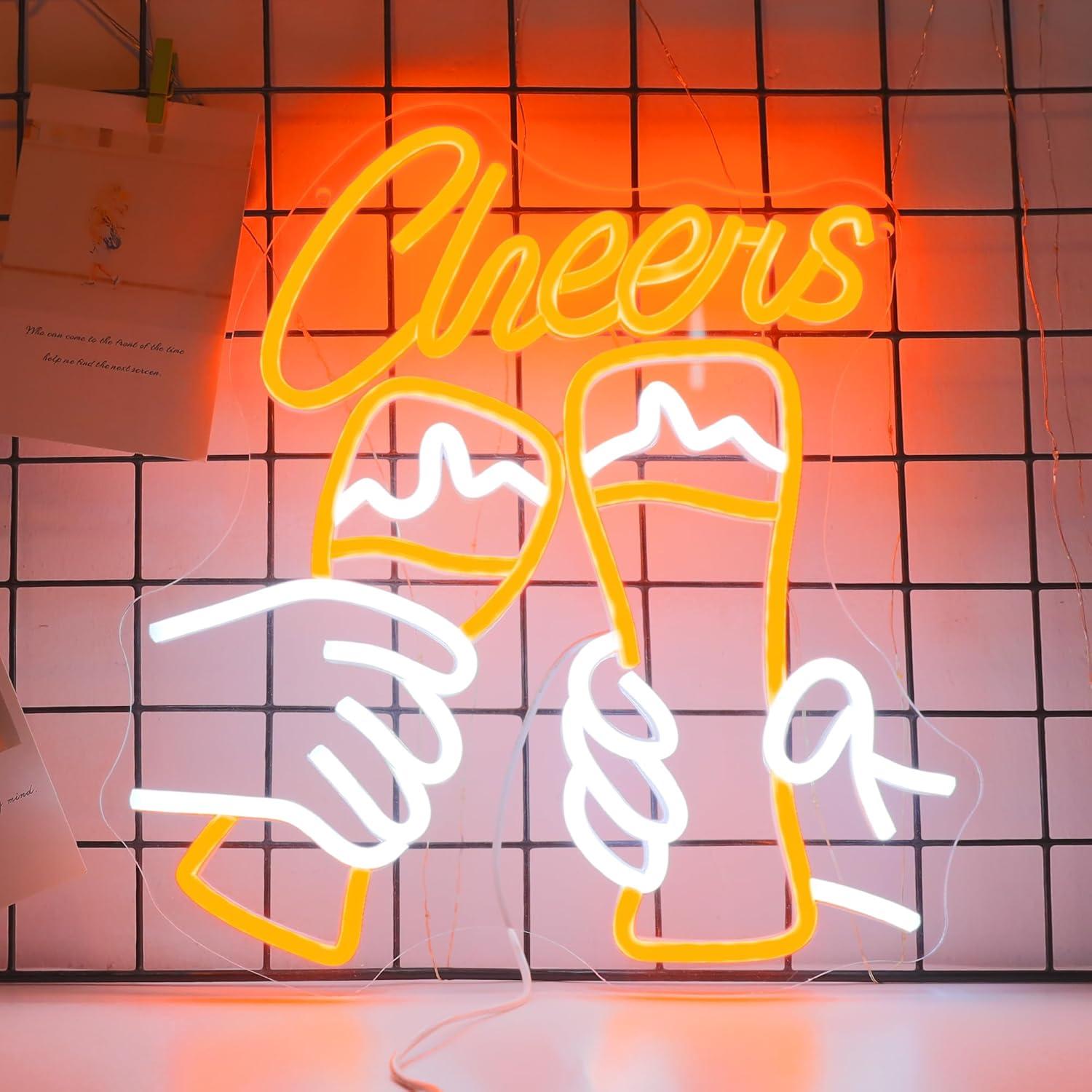 Home Decor Theme - Enseigne néon « Cheers Cocktail »