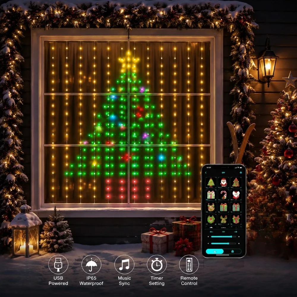 Rideaux lumineux à LED avec co - Home Decor Free App avis et prix