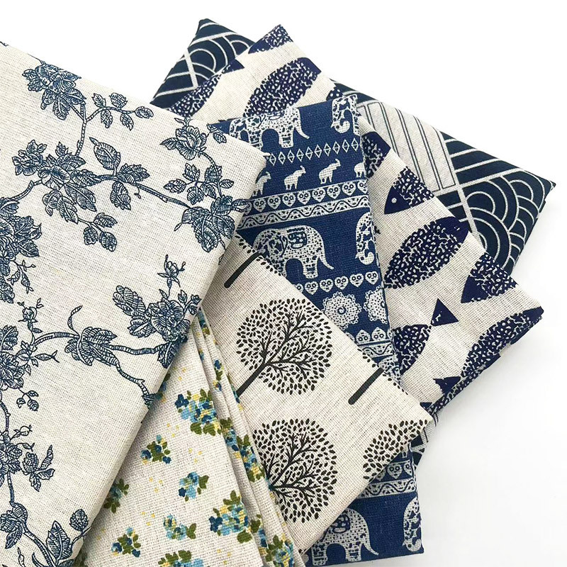 Tissu en coton et lin bleu à m - Linen Table Runner avis et prix