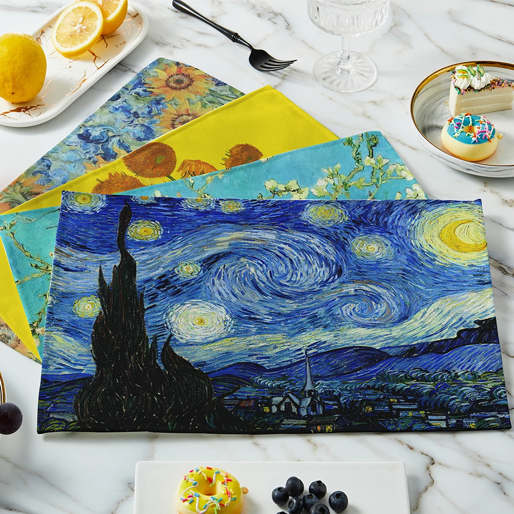 Nouveau Van Gogh peinture à l' - Linen Table Runner avis et prix