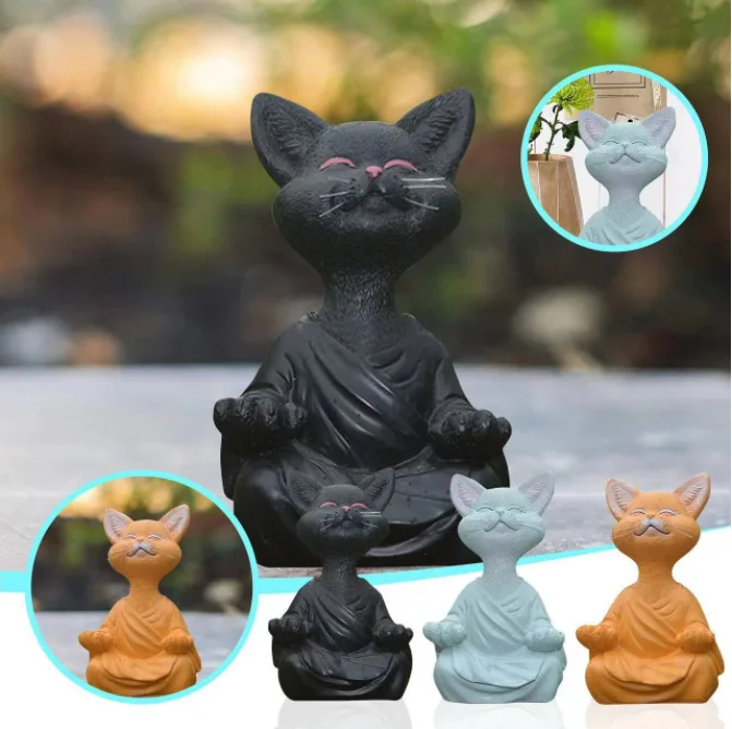 Sculpture de chat de méditatio - Home Decor Za avis et prix