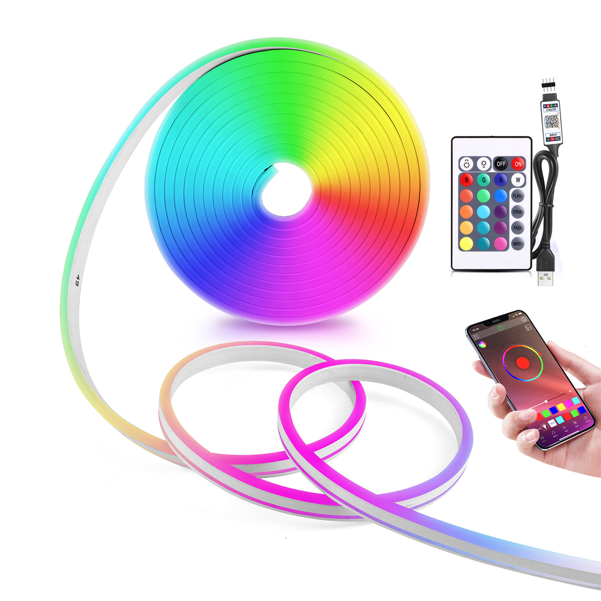 Bande lumineuse LED néon RGB U - Home Decor Free App avis et prix