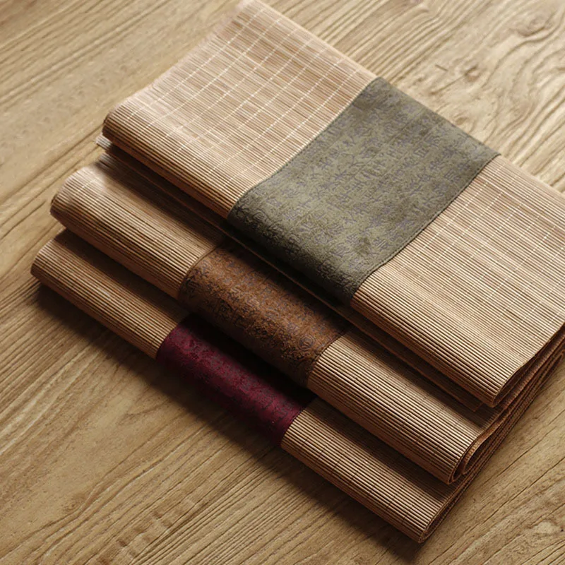 Tapis de thé en bambou, chemin - Linen Table Runner avis et prix