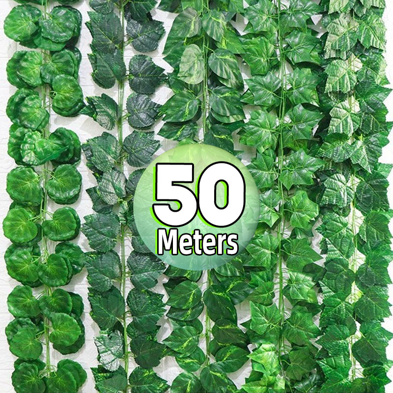 Feuilles de lierre vertes arti - Rattan Plant Basket avis et prix